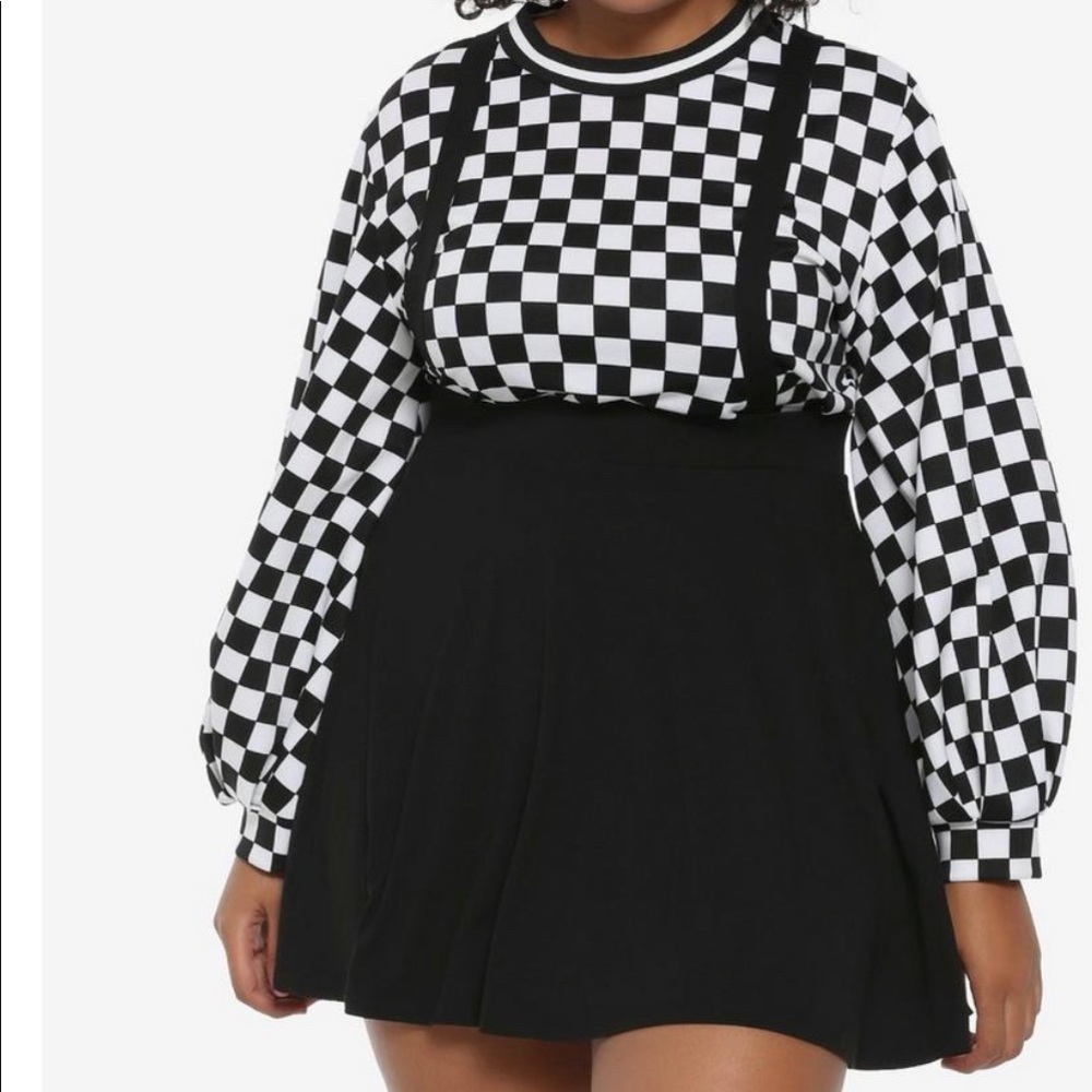 Hot topic plus size suspender skirt